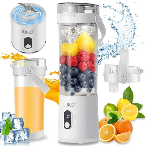 Portable Blender for Shakes and Smoothies,20oz HopePow USB Rechargeable Juicer Blender with Detachable Cup 12 Stainless Steel Blades Cordless Personal Portable Small Blender for Smoothies,Kitchen