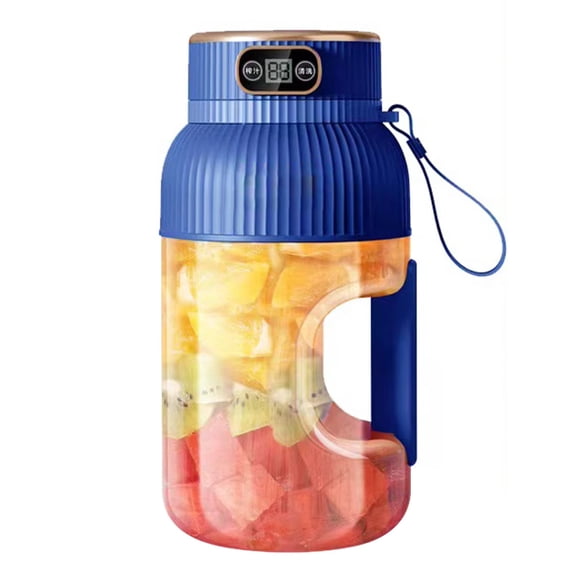 Portable Blender for Shakes and Smoothies, Personal Size Blender USB Rechargeable, Wireless Juicer Cup with 6 Blades for Crushing Ice, Travel Blender/Bottle Blue