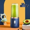 thumbnail image 1 of Portable Blender for Shakes & Smoothies | USB Rechargeable 6 Blade Fruit Juicer | 350ml Compact Dark Blue | 21,000 RPM Motor | Travel, Sports, Outdoor Use | BPA-Free, Easy Clean, 1 of 9