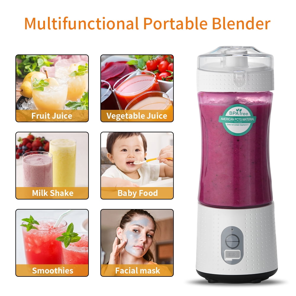 Portable Blender for Shakes and Smoothies,500ml Electric Juicer, 4000mAh Smoothie Blender with BPA-Free Material, USB Rechargeable Fresh Juice