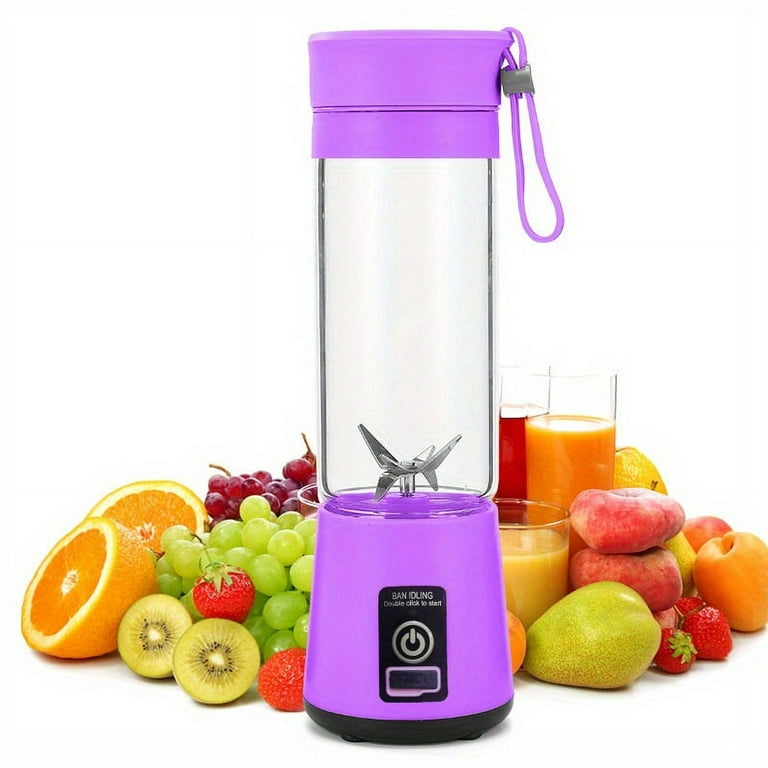 Portable Blender Smoothie - 380ml Personal Shakes and Smoothies Blenders  Mixer Juicer Household Small Charging Portable Student Fruit Veggie Juicer  Cup 