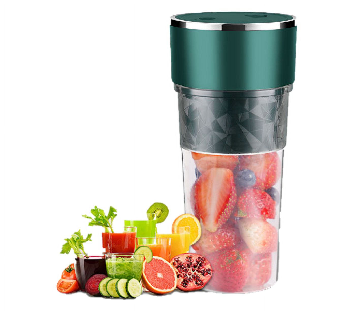 Portable Blender USB Mixer Two Blades Electric Juicer Machine Smoothie Blender Mini Food Processor, 2 blade, Easy to Use, Carry Around Blender, Quick Juice