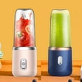 thumbnail image 1 of Portable Blender USB Rechargeable | 400ml Fruit Juicer Cup | 6 Stainless Steel Blades | Handheld Smoothie Maker | Personal Protein Shaker | Powerful 21,000 RPM | Travel Outdoor Sport Use, 1 of 7