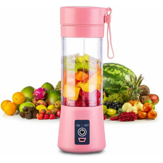 KingShop Portable Blender, Rechargeable Personal Blender for Shakes &  Smoothies, Small Mini Fruit Juicer Mixer with USB Charging Cable 6 Blades &  380ML for Camping/Travel/Gym 