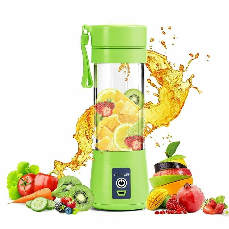 Portable Small Electric Juicer Stainless Steel Blade Cup Fruit