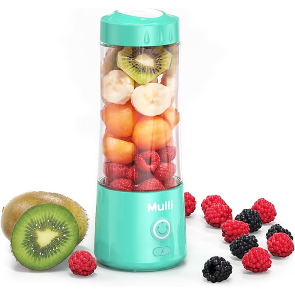 Portable Blender,USB Rechargeable Personal Mixer for Smoothie and Shakes, Mini Blender with Six Blades for Baby Food,Travel,Gym(Update)