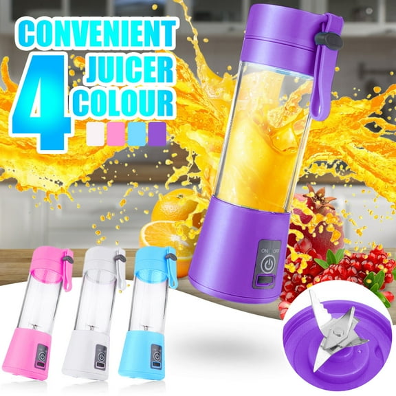 Portable Blender USB Rechargeable, Personal Size Blender for Shakes and Smoothies, Strong Cutting Power with Six Blades, Mini Juicer Cup for Sports, Travel and Outdoors