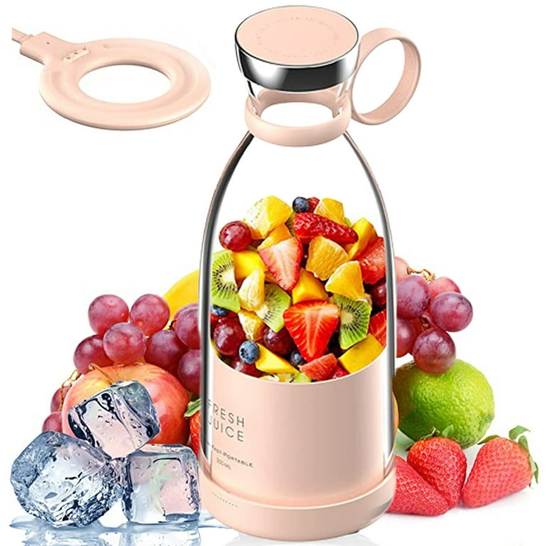 Portable Blender, USB Rechargeable Personal Size Blender for Shakes and  Smoothies, Mini Small Fruit Juicer with 50 Recipes