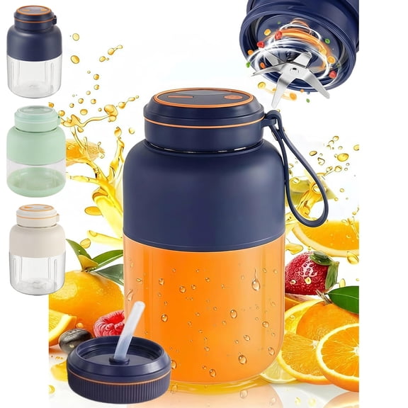 Portable Blender Wireless Juicer Cup Cordless Rechargeable Personal Blender with 38-Blade Stainless Steel System One-Touch Operation for Smoothies Shakes Juices Gym Travel Office Use,Green-1300ml