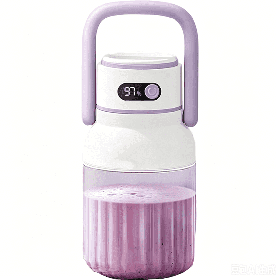 Portable Blender for Daily Smoothies, 33.81 Fl Oz Capacity, Digital Battery Display, Stainless Steel 12-Blade Head, Capable of Crushing Ice