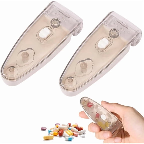 Portable Blister Pack Opener with Storage Box, Pill Popper Tool for Weak Hands and Arthritis, Easy Medicine Extractor Medicine Organizer