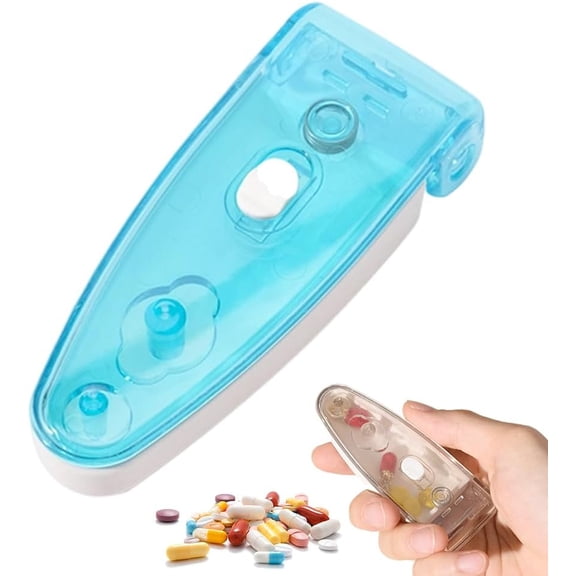 Portable Blister Pack Opener with Storage Box, Pill Popper Tool for Weak Hands and Arthritis, Easy Medicine Extractor