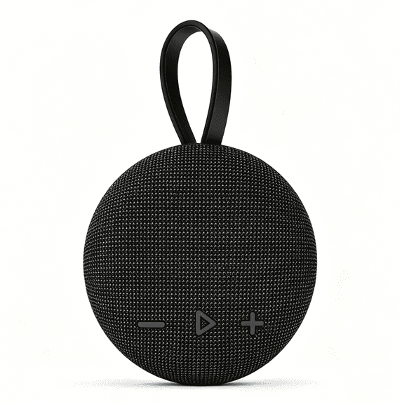 Portable Magnetic Mini Speakers, Wireless Bluetooth Speaker IPX6 Waterproof,TWS Pairing, Small Pocket Shower Speaker with Strap for Bike/Hiking/Golf/Home,Black