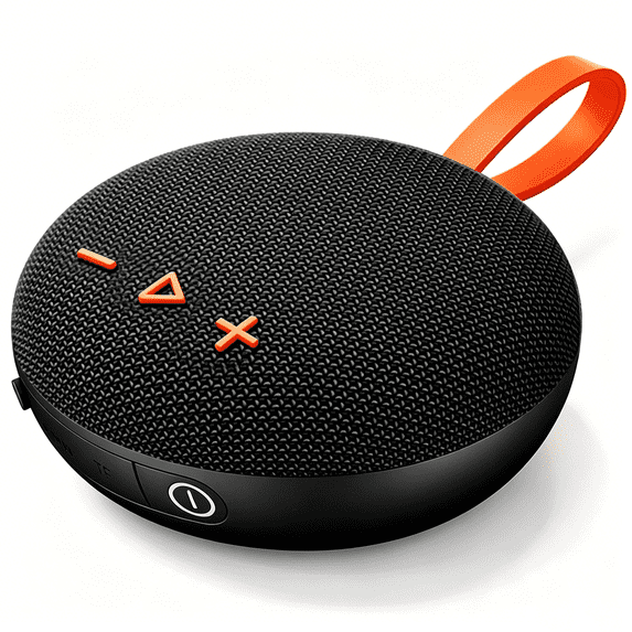 Portable Bluetooth Speakers, Magnetic Waterproof Speaker with TWS Wireless, Small Pocket Speaker with Lanyard for Bike Outdoor, Orange
