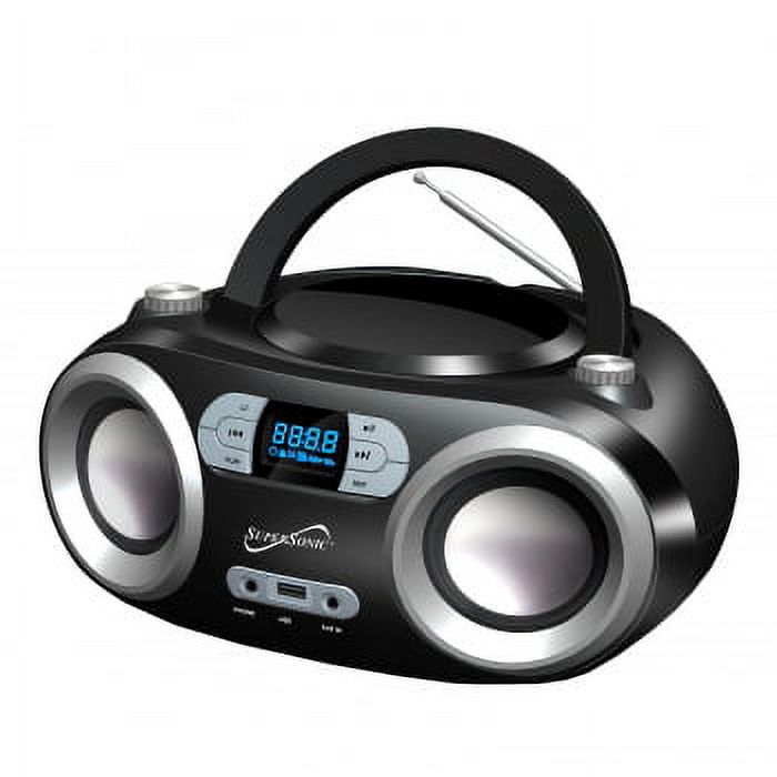 Portable Bluetooth Audio System-Black MP3/CDPlayer-Black - image 1 of 1