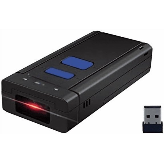 Portable Bluetooth Barcode Scanner,1D Mini Wireless Handheld CMOS Barcode Scanner Reader for POS/Android/iOS/iMac/Ipad$$Office