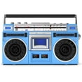 Portable Bluetooth Boombox AM/FM Radio Cassette Player Recorder, VU ...