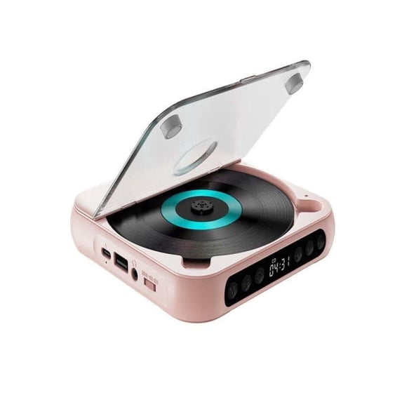 Portable Bluetooth CD Player with HiFi Sound & LCD Screen | Rechargeable Compact CD Player with Timer AUX/USB Support | 2000mAh Battery Home Car Travel Music Player (280g/0.62lb)