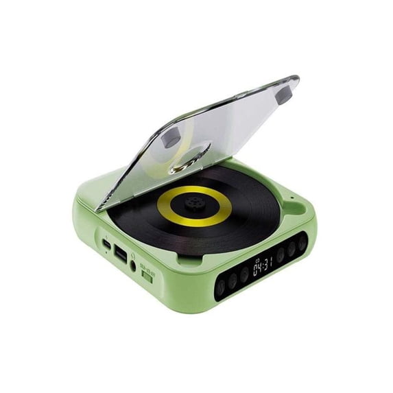 Portable Bluetooth CD Player with HiFi Sound & LCD Screen | Rechargeable Compact CD Player with Timer AUX/USB Support | 2000mAh Battery Home Car Travel Music Player (280g/0.62lb)
