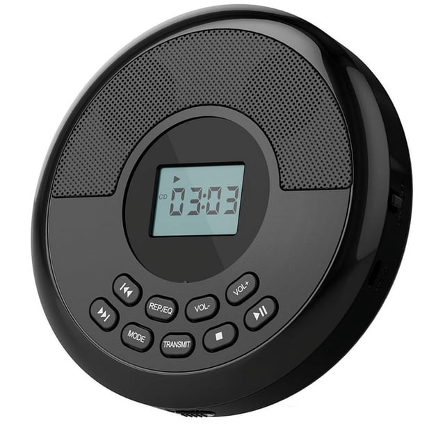 Portable Bluetooth CD Player Rechargeable Discman with Dual Speakers ...