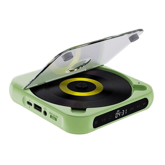 Portable Bluetooth CD Player with Hi-Fi Sound, Wireless Connection, Lightweight Design, and Long Battery Life for Home/Car Use