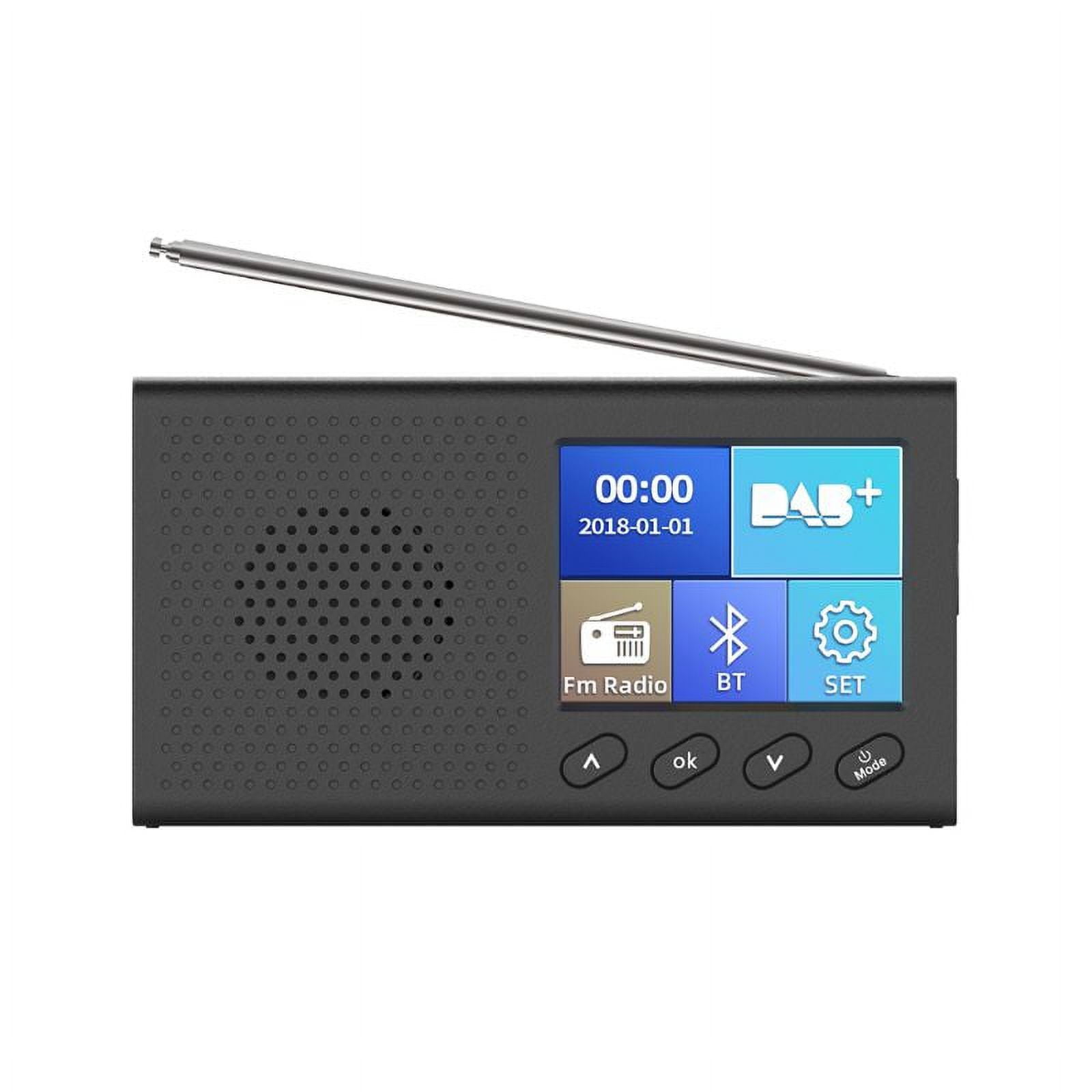 Portable Bluetooth Digital Radio DAB/DAB+ and FM Receiver Rechargeable ...