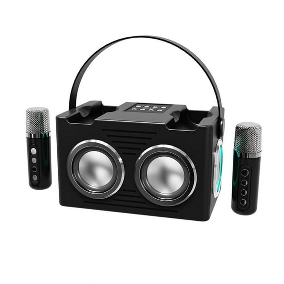 Portable Bluetooth Karaoke Speaker with High-Power , HiFi Sound Effects Wireless Microphone for Home Parties