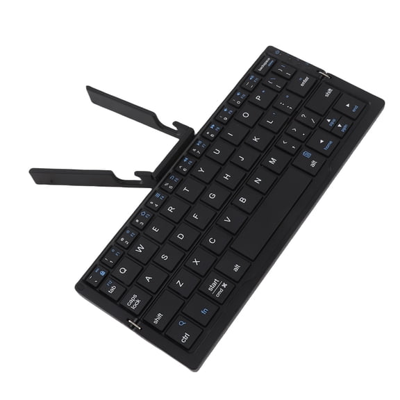 Portable Bluetooth Keyboard Foldable Mini Wireless Rechargeable Travel Keyboard for Tablet Phone Laptop, Dark Gray (9.05 x 4.33 in / 23.0 x 11.0 cm)