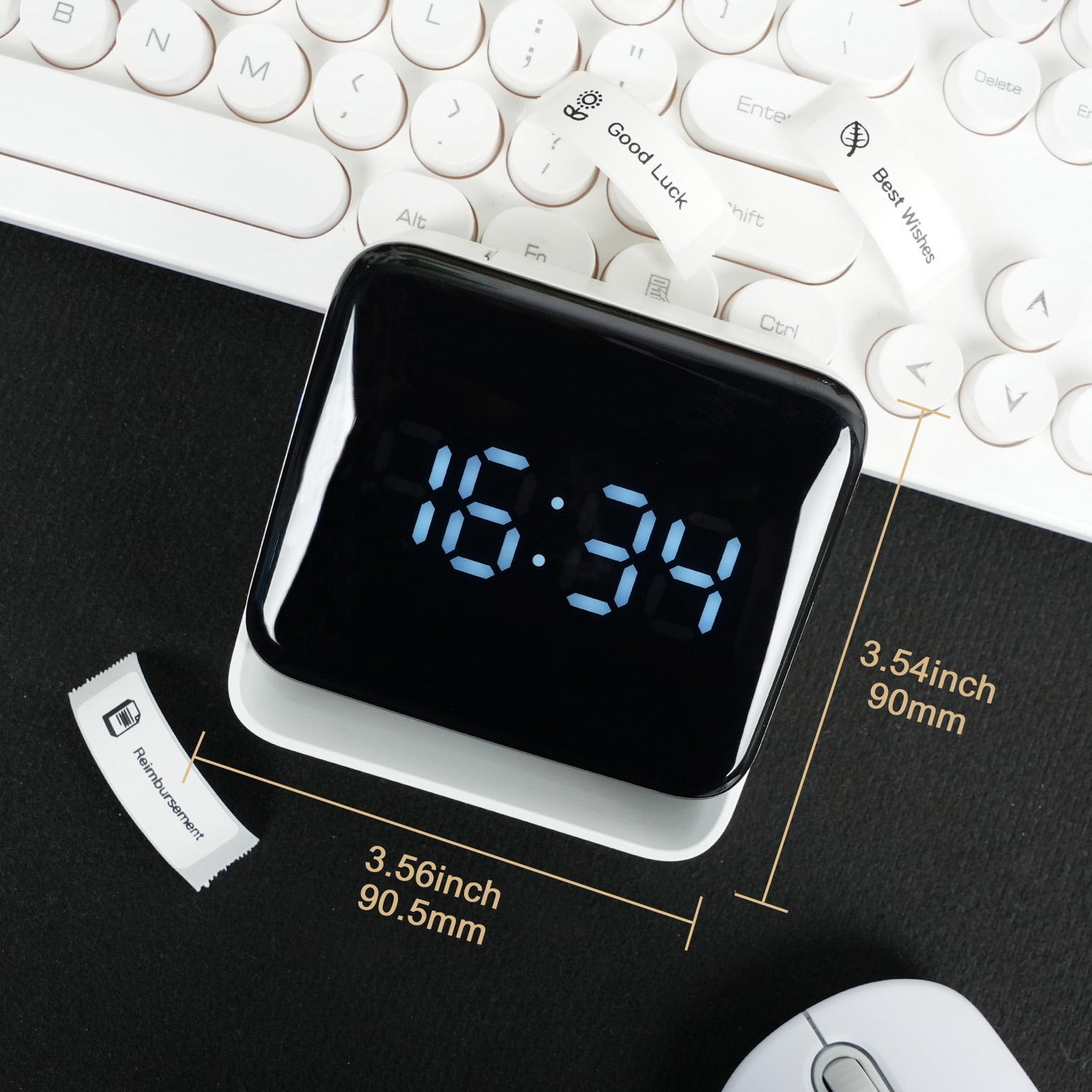 Portable Bluetooth Label Maker, Mini Thermal Label Printer with Tape, Inkless Sticker Maker for Home Office School Organization, Compatible with iOS & Android (White)