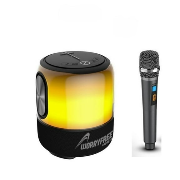 WorryFree Gadgets Portable Bluetooth Speaker with One Microphone and RGB Lights, Wireless, 60W, Black