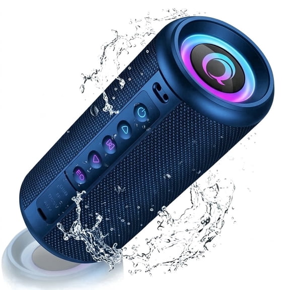 Cillso Portable Bluetooth Speaker, 2026 Bluetooth 5.4, 20W HD Stereo Sound, 20H Playtime, RGB LED Lights, IPX7 Waterproof, TWS Pairing, Wireless Outdoor Speaker for Home, Party, Camping (Blue)