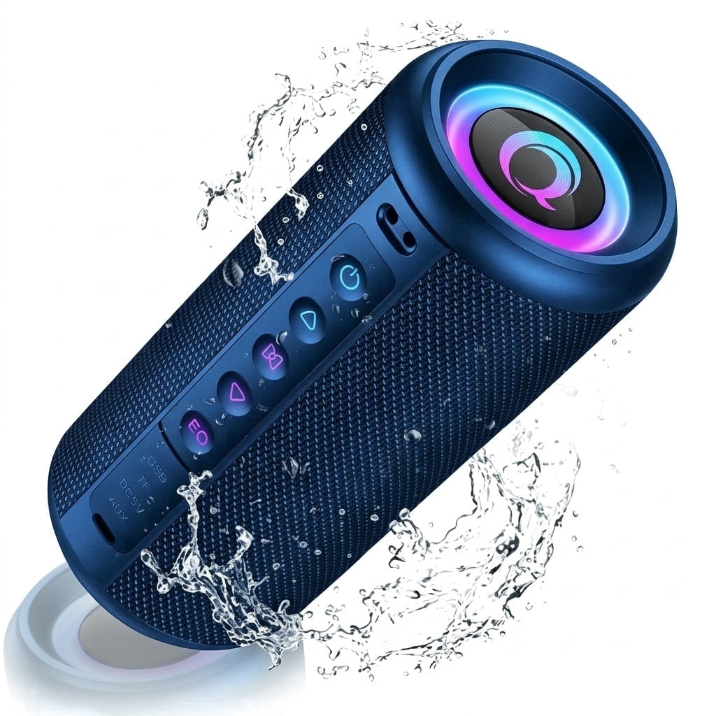 Cillso Portable Bluetooth Speaker, 2026 Bluetooth 5.4, 20W HD Stereo Sound, 20H Playtime, RGB LED Lights, IPX7 Waterproof, TWS Pairing, Wireless Outdoor Speaker for Home, Party, Camping (Blue)
