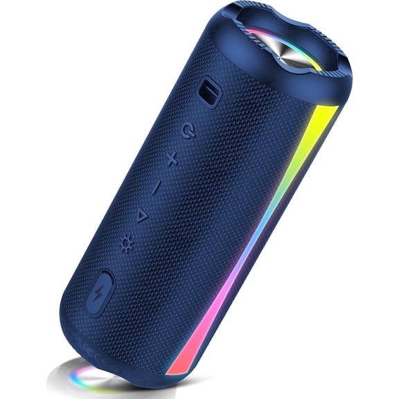 Portable Bluetooth Speaker, 2026 Bluetooth Wireless Speaker 5.4 with RGB Lights, 20H Playtime with Deep Bass