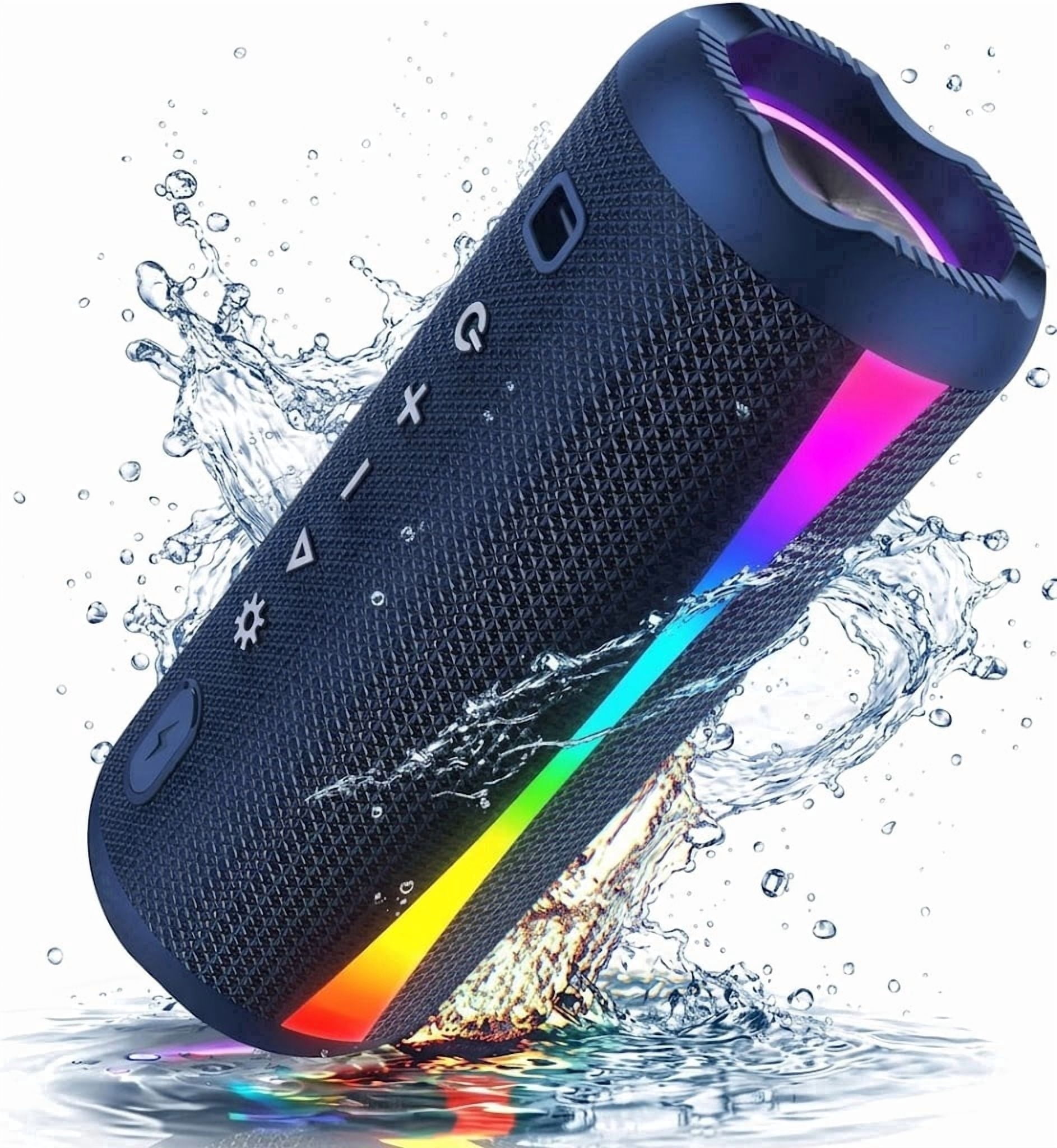 Portable Bluetooth Speaker, Bluetooth 5.4 Wireless Speaker, IPX7 Waterproof, 20H Palytime with 30W Loud Deep Bass, 7 Color RGB Lights, TWS Pairing for Home/Party/Outdoor, Gift