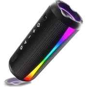 Portable Bluetooth Speaker, Bluetooth 5.4 Wireless Speaker, IPX7 Waterproof, 30W Loud Deep Bass with 20H Palytime, 7 Color RGB Lights, TWS Pairing for Home/Party/Outdoor, Gift