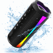 Portable Bluetooth Speaker, Bluetooth 5.4 Wireless Speaker, IPX7 Waterproof, 30W Loud Deep Bass with 20H Palytime, 7 Color RGB Lights, TWS Pairing for Home/Party/Outdoor, Gift