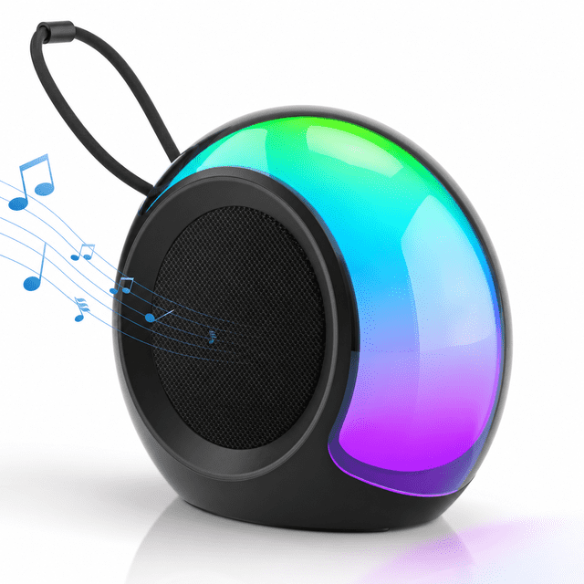 Portable Bluetooth Speaker, 20W Stereo Sound Outdoor Speakers, Party Speaker with 8 RGB Light, IPX5 Waterproof, 20H, TWS Pairing, 5 Playback Modes for Home Party/Beach/Camping Essentials/Gifts
