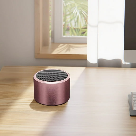 Portable Bluetooth Speaker,300mAh Large Capacity Battery, Enhanced Bass and High Definition Sound, Portable Design, for Phone,Laptops and More (Pink)