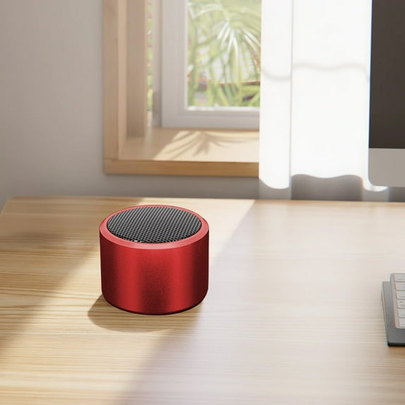 Portable Bluetooth Speaker,300mAh Large Capacity Battery, Enhanced Bass and High Definition Sound, Portable Design, for Phone,Laptops and More (Red)