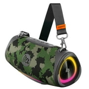 Portable Bluetooth Speaker 80W RMS,120W Peak Loud Subwoofer Wireless Stereo with HD Sound,8H Playtime IPX7 Waterproof for Party cmaping Beach,CAMO