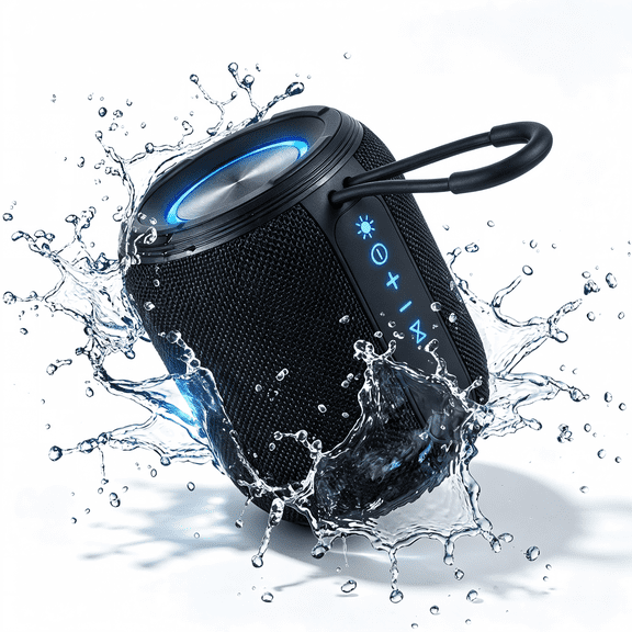 Portable Bluetooth Speaker Beach Vacation Essentials: Powerful Crystal Clear Sound/Dynamic Light/IPX5 Waterproof/All Day Playtime/BT 5.3/TWS Paring, Small Wireless Speaker for Outdoor|Travel|Camping
