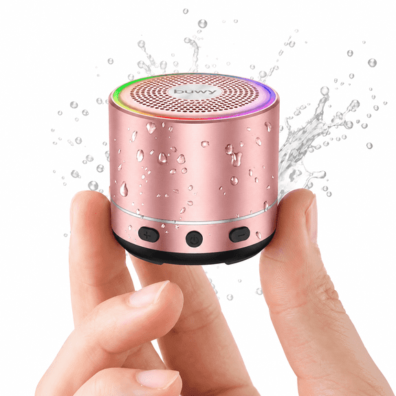 Mini Portable Bluetooth Speaker, Wireless Small Speaker, Deep Bass with Mic, RGB Modes, 5.4 Mini Bluetooth Speaker, IP68 Waterproof, 8H Playtime, for Desk Travel