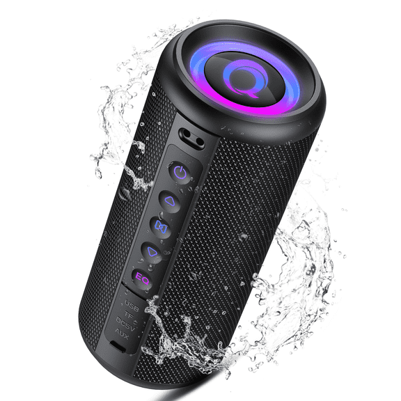 Xinwld Portable Bluetooth Speaker, Bluetooth 5.4 Wireless Speaker with 20W HD Stereo Sound, 20H, IP7, LED Lights, TWS Pairing, Built-in Mic, for Gift
