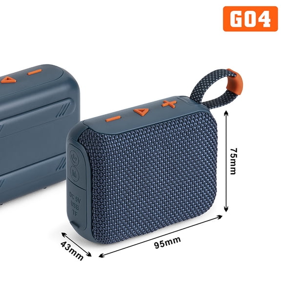 Portable Bluetooth Speaker GO4 - TWS Stereo Deep Bass, IPX5 Waterproof Wireless Speaker for Outdoor, Party, Travel & Home with 20H Playtime