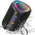 thumbnail image 1 of Portable Bluetooth Speaker, IPX5 Waterproof Bluetooth Speakers with Loud Stereo Sound, 15H Playtime & Colorful Lights, Small Wireless Speaker for Outdoor/Camping/Travel/Beach, Gift Ideas, 1 of 9