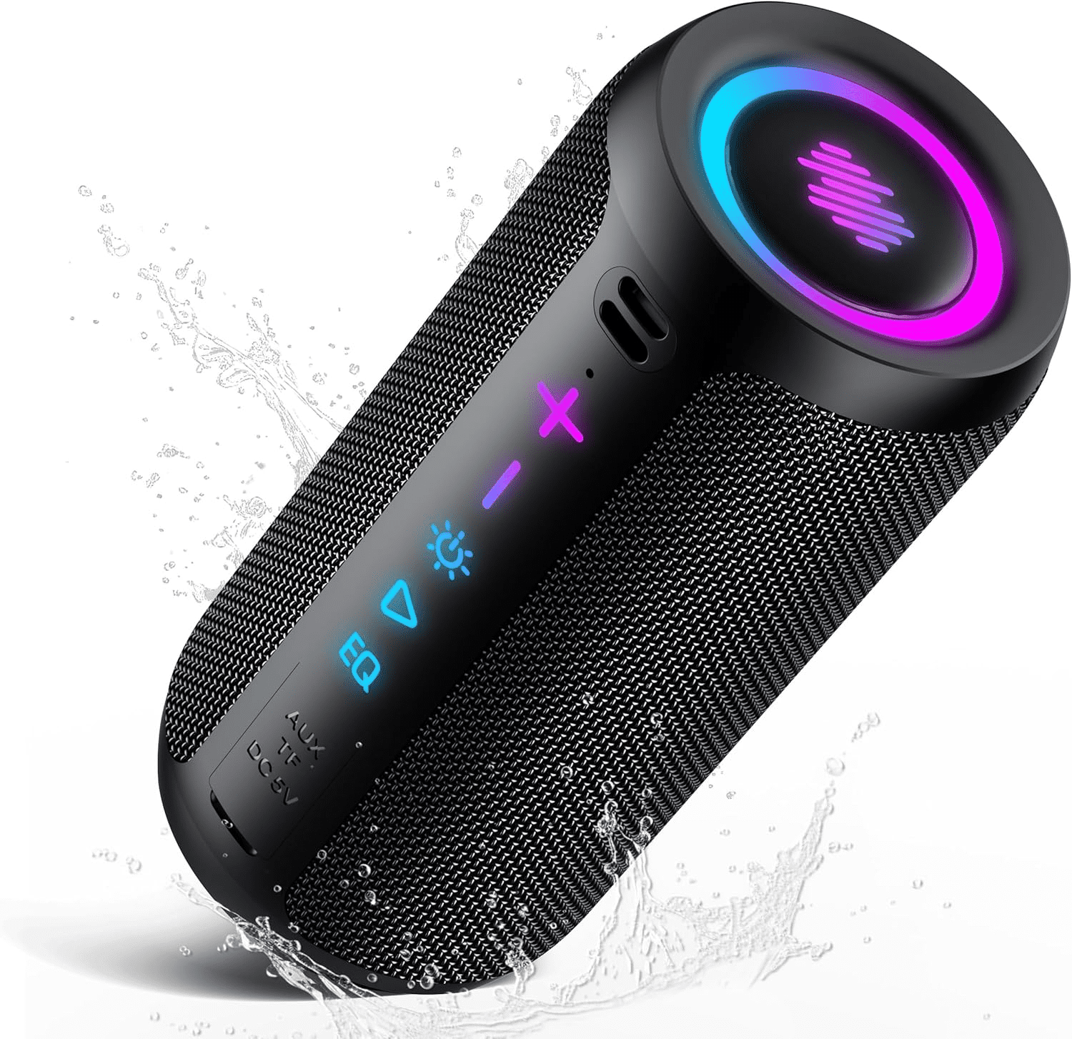 Portable Bluetooth Speaker, 30W Super Loud Bluetooth 5.4 Speaker Wireless, Boost Bass 3.0, 30H Playtime, 8 RGB Modes, IPX7 Waterproof Speaker, TWS Pairing, for Outdoor/Home/Party, Gift Ideas