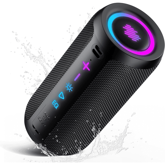 Portable Bluetooth Speaker, 30W Super Loud Bluetooth 5.4 Speaker Wireless, Boost Bass 3.0, 30H Playtime, 8 RGB Modes, IPX7 Waterproof Speaker, TWS Pairing, for Outdoor/Home/Party, Gift Ideas