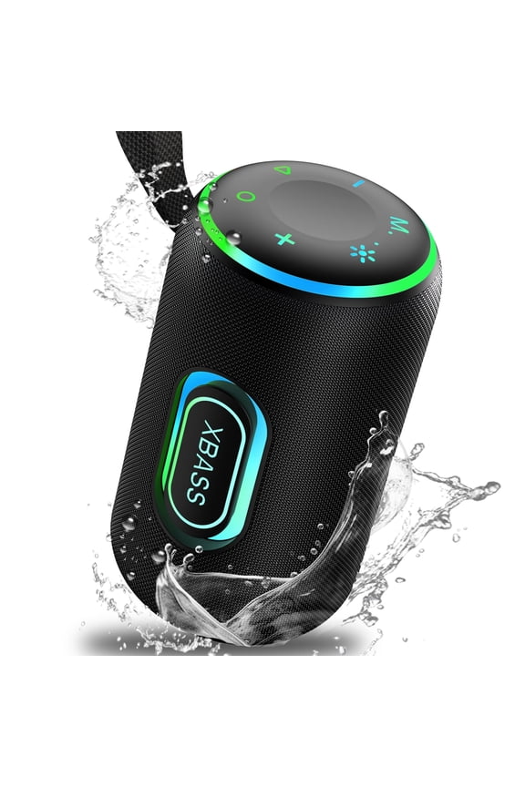 Portable Bluetooth Speaker, IPX7 Waterproof Wireless Speaker, 35W Loud Stereo Sound, 30H Playtime, 10 Colorful RGB Lights, TWS Pairing, Bluetooth 5.4 for Outdoor/Home/Party, Gift Ideas