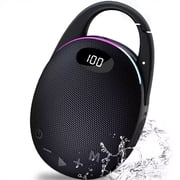 Portable Mini Bluetooth Speaker with HD Sound, LED Power Display, Big Pro Sound with Punchy Bass,Integrated Carabiner, 3