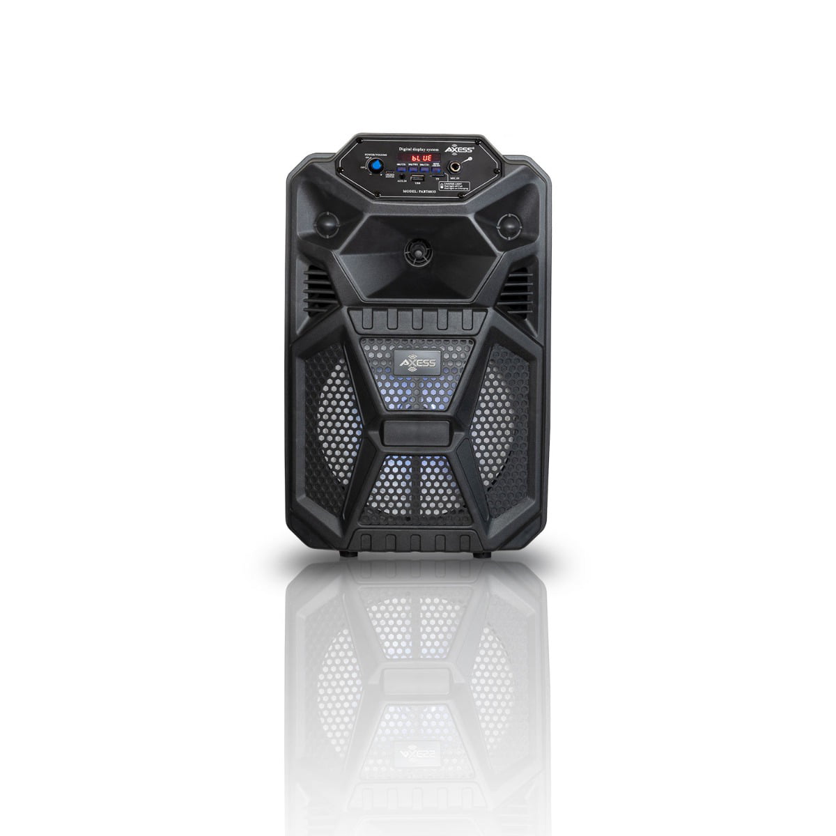 Battery, & FM, USB Indoor Axess Speaker Lights, Remote AUX Portable Mic 8\